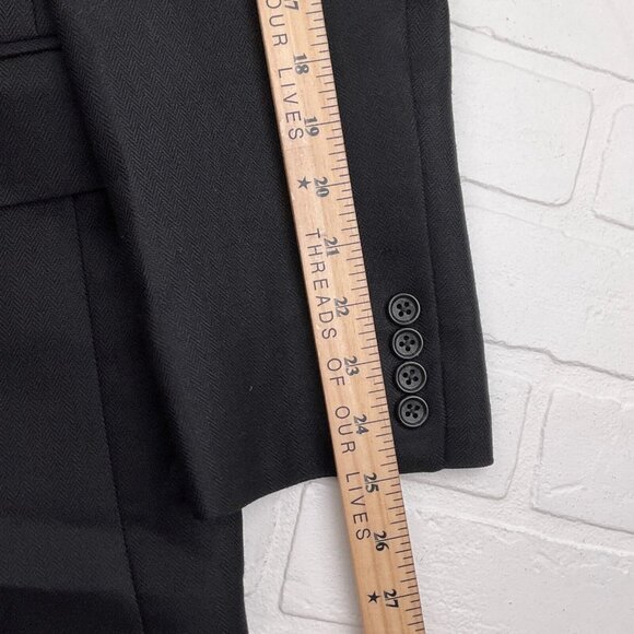 Jos A Bank Blazer Men 40R Black Gray Herringbone Signature Silk Camel Hair - Picture 9 of 12